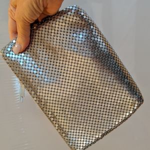 Silver Metal Mesh Disco Bag/Billfold/Clutch/Cosmetics Bag